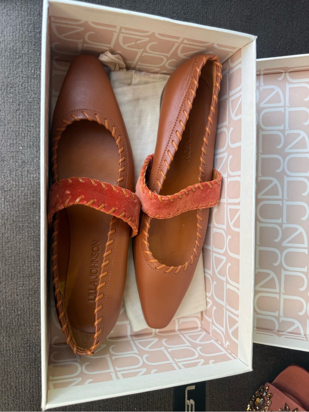 Ulla Johnson Cognac Leather Flats